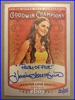 2019 Goodwin Champions Jennifer Love Hewitt Auto Inscribed (party Of Five) 20/25