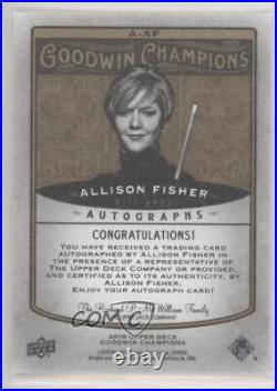 2019 Upper Deck Goodwin Champions Inscribed /25 Allison Fisher (2009 HOF) Auto