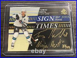 2020-21 SP Authentic Sign Of The Times Black Tomas Hertl Auto Inscribed #/49