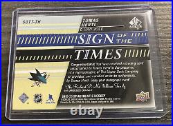 2020-21 SP Authentic Sign Of The Times Black Tomas Hertl Auto Inscribed #/49