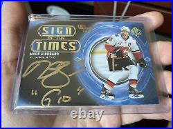 2020-21 SP Authentic Sign of the Times GOLD INK AUTO INSCRIBED Mark Giordano /25
