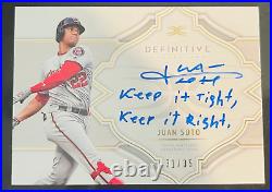 2020 Juan Soto Definitive Collection Rare Baseball Inscribed Auto Card 31/35