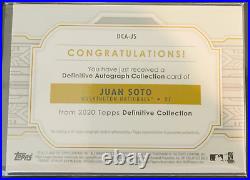 2020 Juan Soto Definitive Collection Rare Baseball Inscribed Auto Card 31/35