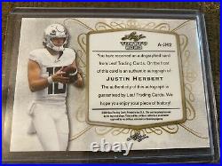 2020 Leaf Trinity Justin Herbert Auto #d 5/5 Signed Inscribed Autograph Rc Card