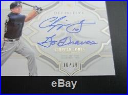 2020 Topps Definitive Collection Chipper Jones Inscribed Auto 10/10 Go Braves