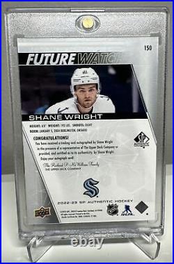 2022-23 SP Authentic Future Watch Auto #150 Shane Wright RC 044/999 Inscribed
