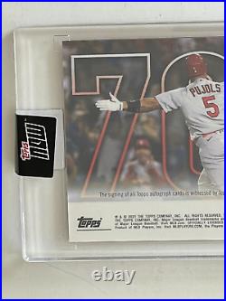 2022 Topps Now #951 Albert Pujols SIGNED Inscribed 700 HR Autographed # /10 AUTO