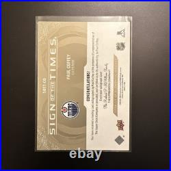 2024-25 Sign Of The Times Black Inscribed Paul Coffey Auto 02/25 (AleLat)