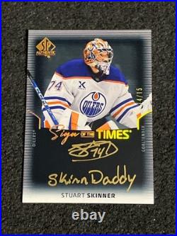 2025-26 SP Authentic Sign of the Times /15 Inscribed Stuart Skinner #SOTT-SS