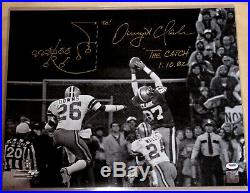 49ers Dwight Clark signed autographed 16x20 photo The Catch Drawn Inscribed PSA
