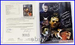 5 Signed HORROR MOVIE LEGENDS Autograph Inscribed 8x10 Color Photo JSA? LOA