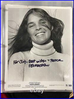 ALI MacGRAW SIGNED PHOTO 8x10 LOVE STORY AUTOGRAPH INSCRIBED