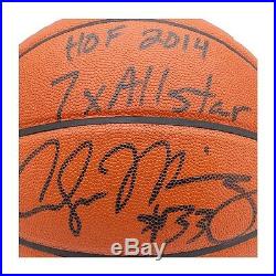 ALONZO MOURNING Autographed HOF Inscribed Basketball UDA LE 33
