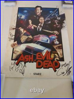 ASH VS EVIL DEAD MOVIE TV SHOW POSTER SIGNED BRUCE CAMPBELL INSCRIBED RARE 5x