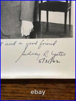 AUTHENTIC signed PRESIDENT JOHN F. KENNEDY AUTOGRAPH PHOTOGRAPH 1962 INSCRIBED