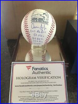 Aaron Judge Autographed Inscribed Rookie Multi Stat Baseball Fanatics LE 5/17