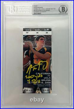 Aaron Rodgers Signed inscribed 260 YDS 4TDs Autograph Fanatics Witness Ticket