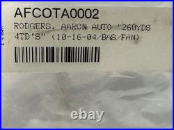 Aaron Rodgers Signed inscribed 260 YDS 4TDs Autograph Fanatics Witness Ticket
