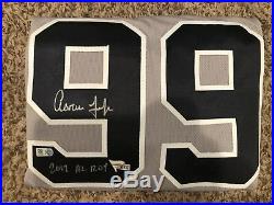 Aaron judge autographed jersey Inscribed 2017 AL ROY