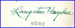 African American Writer Langston Hughes Inscribes, Signs Card To Mamma Jenny