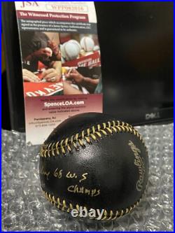 Al Kaline Autograph Signed Heavily Inscribed STAT Black OMLB Baseball JSA COA