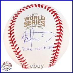 Albert Almora? Cubs Signed 2016 World Series Baseball Autograph inscribed -SS