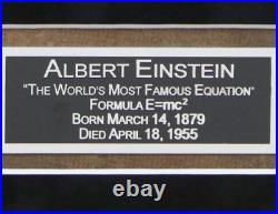 Albert Einstein Signed + Inscribed E=MC2 photo + COA + Museum Quality Framing