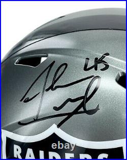Alec Ingold Signed Las Vegas Raiders FS Flash Helmet Inscribed COA Autograph
