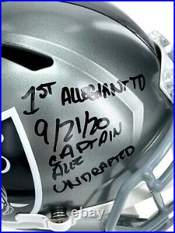 Alec Ingold Signed Las Vegas Raiders FS Flash Helmet Inscribed COA Autograph
