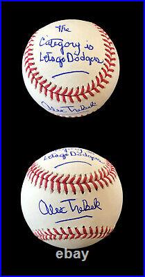 Alex Trebek Hand Signed Autographed Inscribed Baseball With Jsa Coa Must See