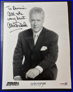 Alex Trebek Signed Jeopardy 8x10 Photo JSA COA Autograph Inscribed