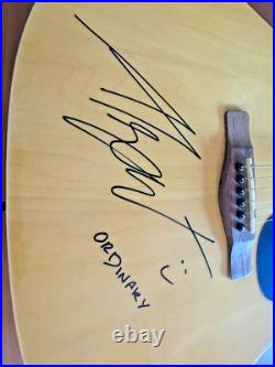 Alex Warren Signed Autographed Acoustic Guitar Inscribed Ordinary withProof Pic