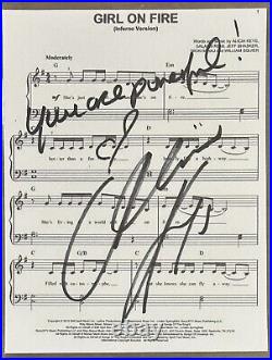 Alicia Keys SIGNED & Inscribed Girl on Fire Lyrics Sheet PSA DNA COA Autograph