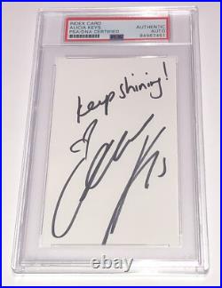 Alicia Keys Signed Autograph Cut PSA/DNA Slabbed Singer Inscribed Alicia Keys Signed Autograph Cut PSA/DNA Slabbed Singer Inscribed