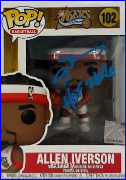 Allen Iverson inscribed autographed signed funko pop #102 Philadelphia 76ers JSA