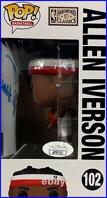 Allen Iverson inscribed autographed signed funko pop #102 Philadelphia 76ers JSA