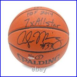 Alonzo Mourning Signed Autographed Spalding Basketball Inscribed Hornets /33 UDA