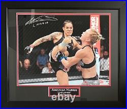 Amanda Nunes autographed signed inscribed UFC framed 16x20 photo JSA Holly Holm