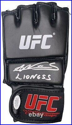 Amanda Nunes autographed signed inscribed glove UFC JSA COA Valentina Shechenko