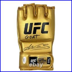 Amanda Nunes autographed signed inscribed gold glove UFC Lioness JSA
