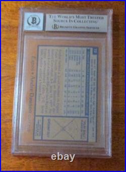 Andre Dawson 1978 Topps # 72 Signed Autograph Bas Bgs 10 Hof Auto Inscribed