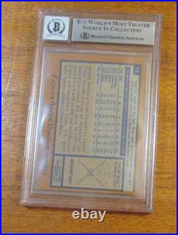 Andre Dawson 1978 Topps # 72 Signed Autograph Bas Bgs 10 Hof Auto Inscribed