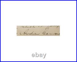 Andrew Carnegie Sends Inscribed Presentation Copy Book with Signed Letter PSA Auto