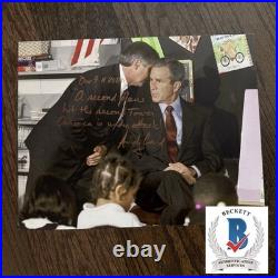 Andy Card with George W. Bush 11x14 Signed and Inscribed 9/11 Photo BAS COA