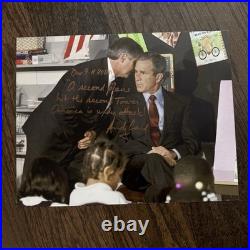 Andy Card with George W. Bush 11x14 Signed and Inscribed 9/11 Photo BAS COA