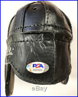 Angelo Bertelli Autographed Leather Mini Helmet Inscribed Notre Dame HTW 43