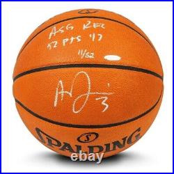 Anthony Davis Signed Autographed Authentic Basketball Lakers Inscribed #/52 UDA