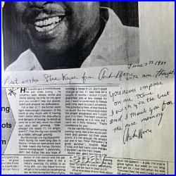 Archie Moore Signed Inscribed 1984 Boxing Article Autograph HOF Champion