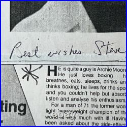Archie Moore Signed Inscribed 1984 Boxing Article Autograph HOF Champion