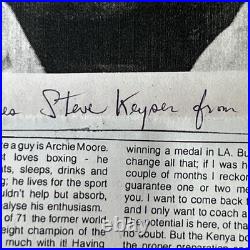 Archie Moore Signed Inscribed 1984 Boxing Article Autograph HOF Champion